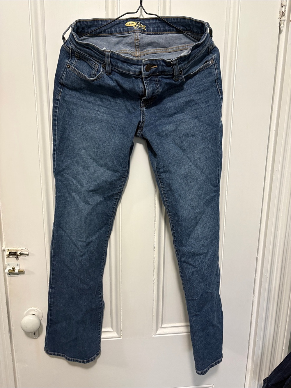 Old Navy Straight-Leg Dark Blue Denim Jeans